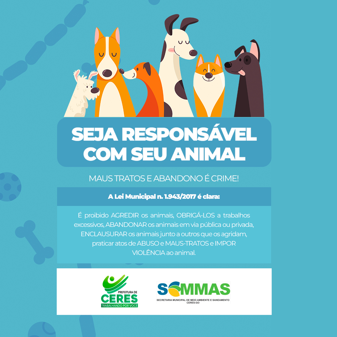 Secretaria de Meio Ambiente promove campanha contra o abandono de animais