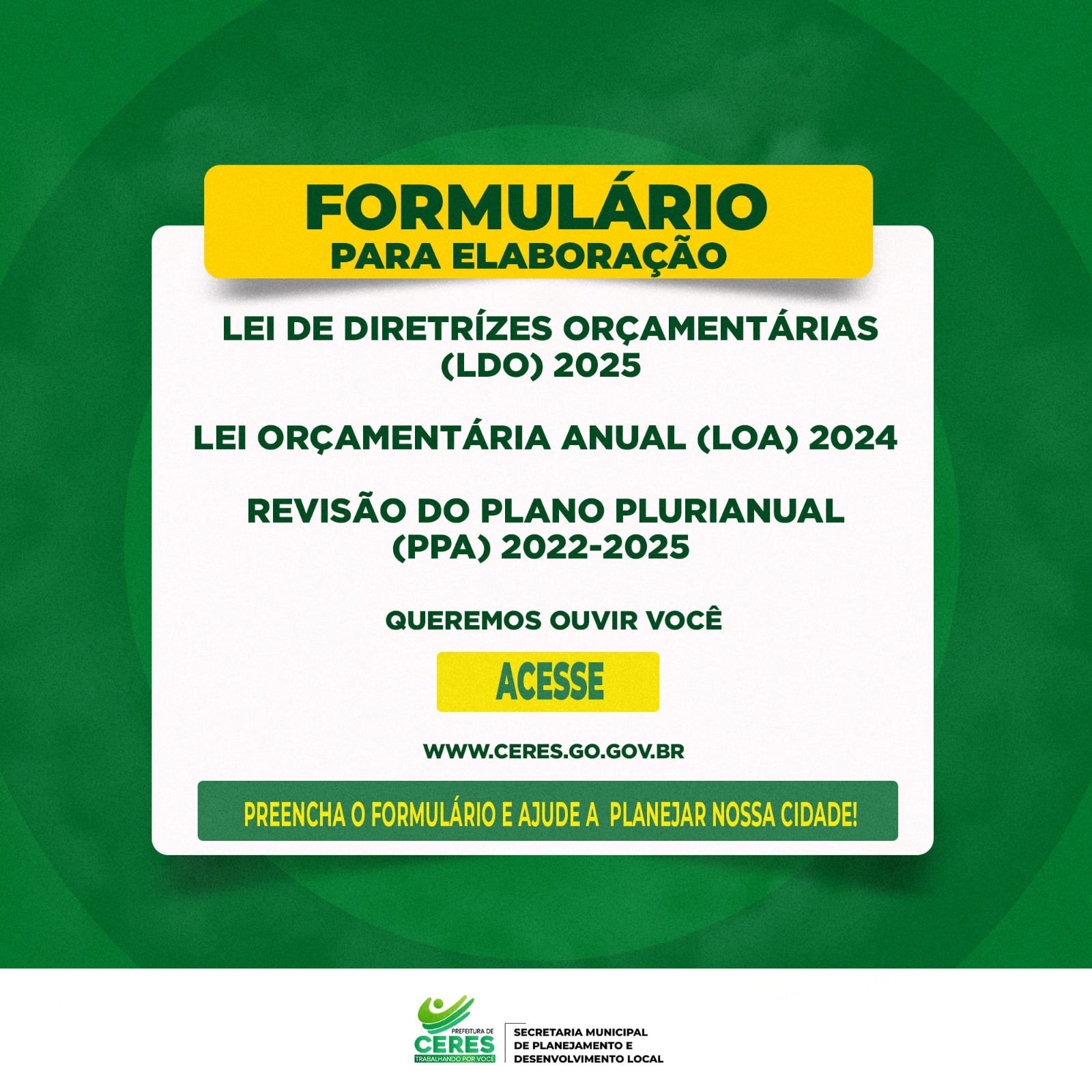 PESQUISA –  LEI DE DIRETRIZES ORÇAMENTÁRIAS E LEI ORÇAMENTÁRIA ANUAL